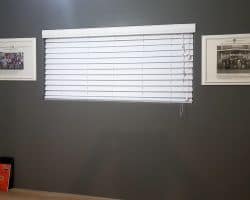 White Mod Wood Venetian Blind Closed up Mod Wood Venetian Blind