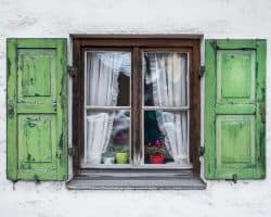 Lime Green Wood Window Shutter Lime Green Window Shutter