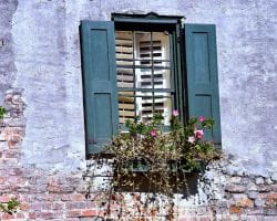 Internal Venetian and External Green wood shutter Wooden Exterior and Interior Shutters